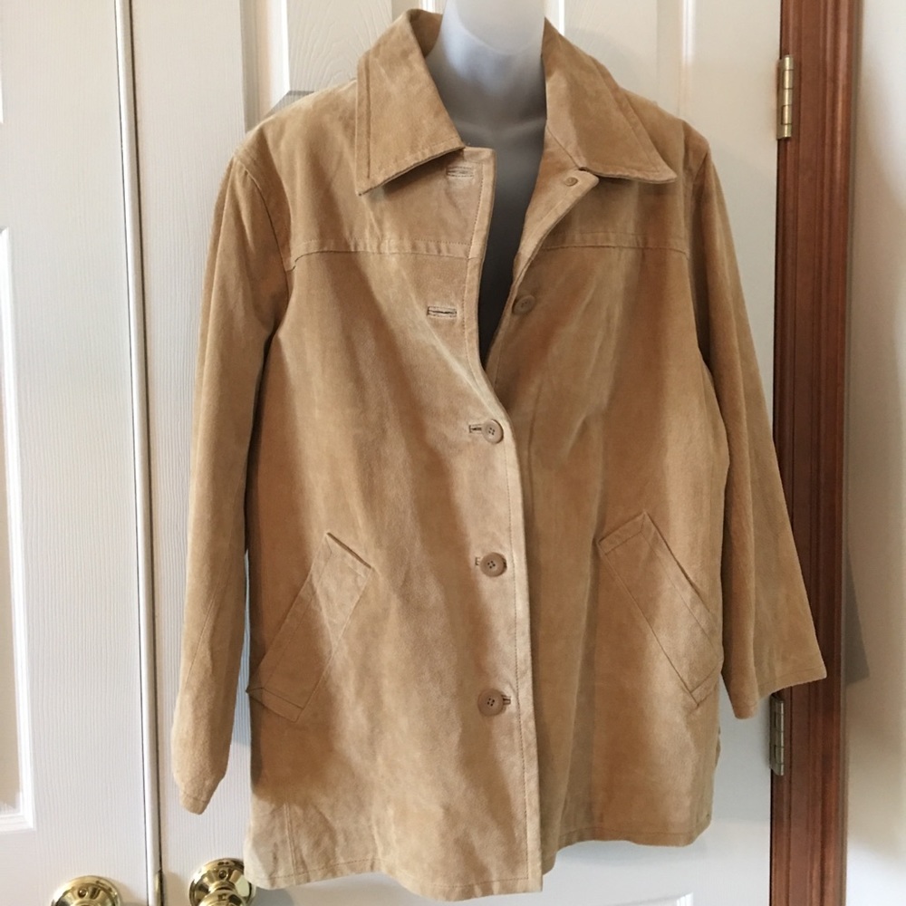 Jaclyn Smith tan suede jacket. NWT 1X